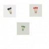 Fléchettes standards 3 vertes 3 noires 3 rouges