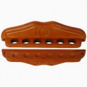 Porte-queues de luxe Erable foncé 6 queues 38,5 x 9,5cm