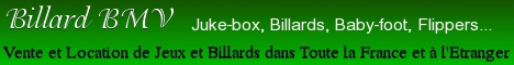 Billards, Jeux automatiques, babyfoot, flipper, jukebox, air-hockey, simulateur - Billard BMV